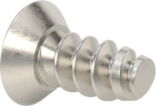 18-8 Paslanmaz Çelik Sac Metal için Havşa Başlı Küt Uçlu Vidalar, 4 Numara Boyut, 1/4" Uzunluk