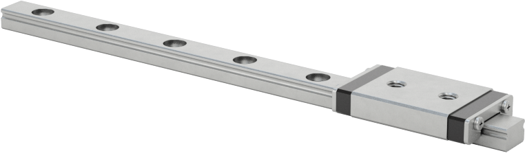 Minyatür Bilyalı Rulman Taşıyıcı ve Kılavuz Ray, 4 mm Genişlik x 70 mm Uzunlukta Raylı — 10 mm, 17 mm, 440 Paslanmaz Çelik
