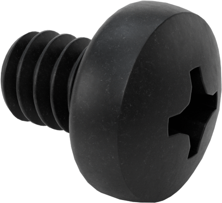 Siyah Oksit 18-8 Paslanmaz Çelik Silindir Başlı Phillips Vidalar, M1.6 x 0.35 mm Diş, 2 mm Uzunluk