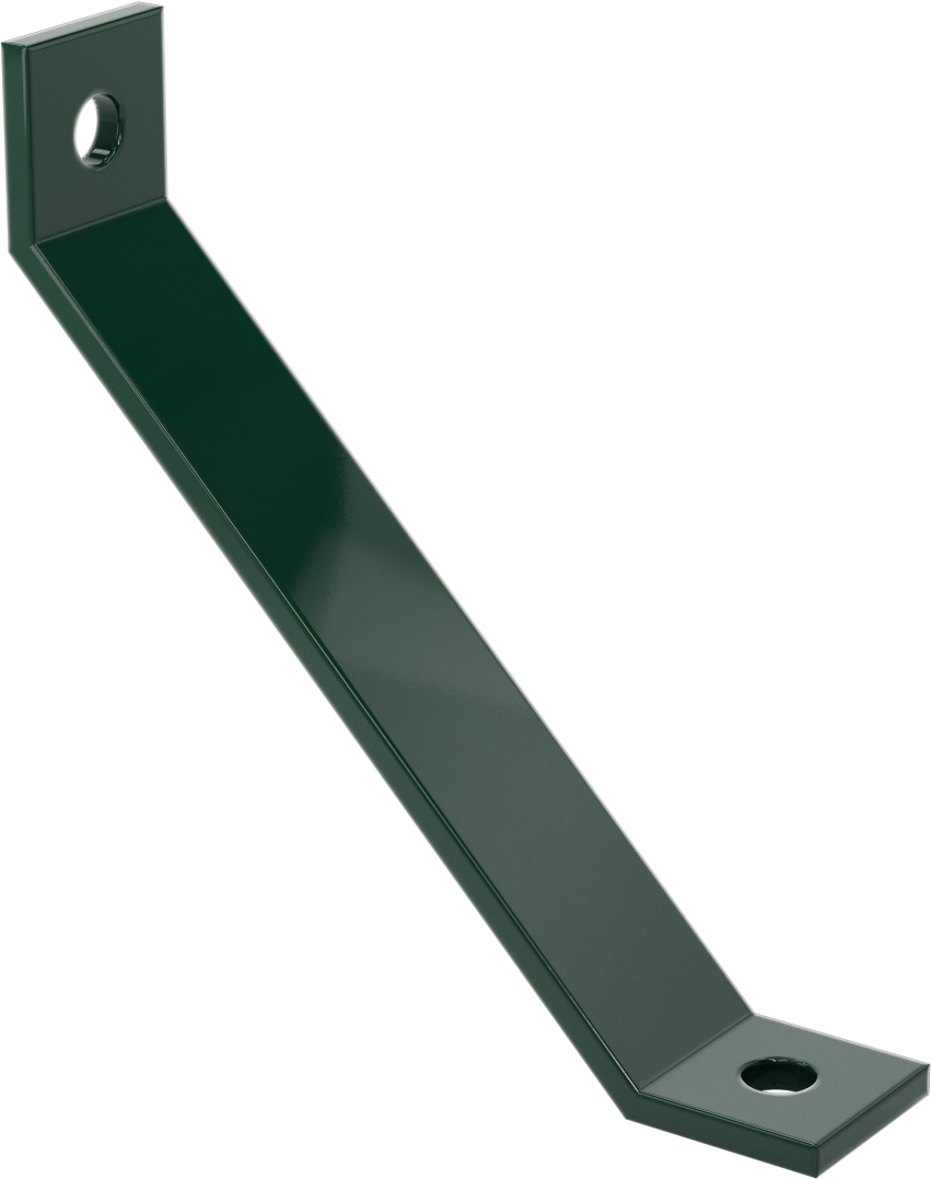 Strut Kanalı Destek, Yeşil Toz Boyalı Çelik, 8" Uzunluk x 1-5/8" Uzunluk