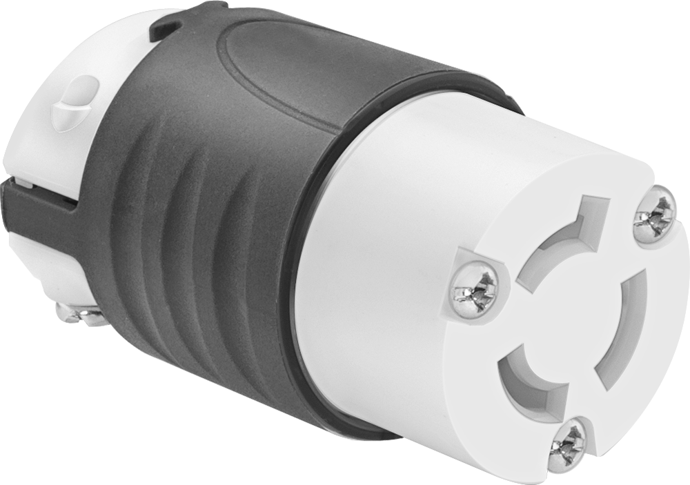 Döndürerek Kilitleme Konektörü, Üç yuvalı dişi priz, Topraklanmış, NEMA L6-15 — L6-15, 250V AC, 15 amp