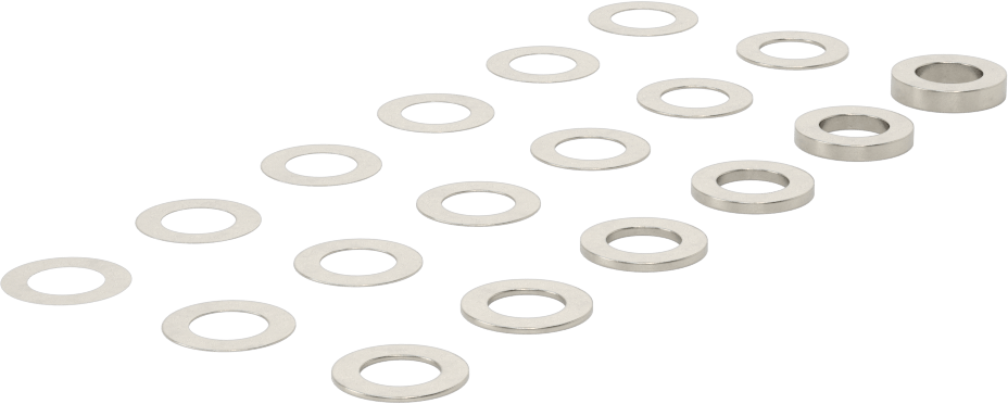 18-8 Paslanmaz Çelik Şim Çeşitleri, 18 Parça, 3/8" İç Çap