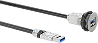 Panele Monte USB Kablosu, USB 3.2 Gen 1, A Fiş x A Dişli Soket