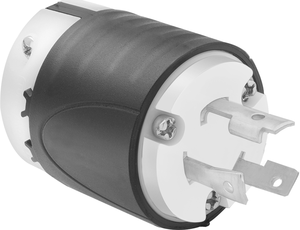 Döndürerek Kilitleme Konektörü, Üç Bıçaklı Düz Fiş, Topraklanmış, NEMA L6-30 — L6-30, 250V AC, 30 amp