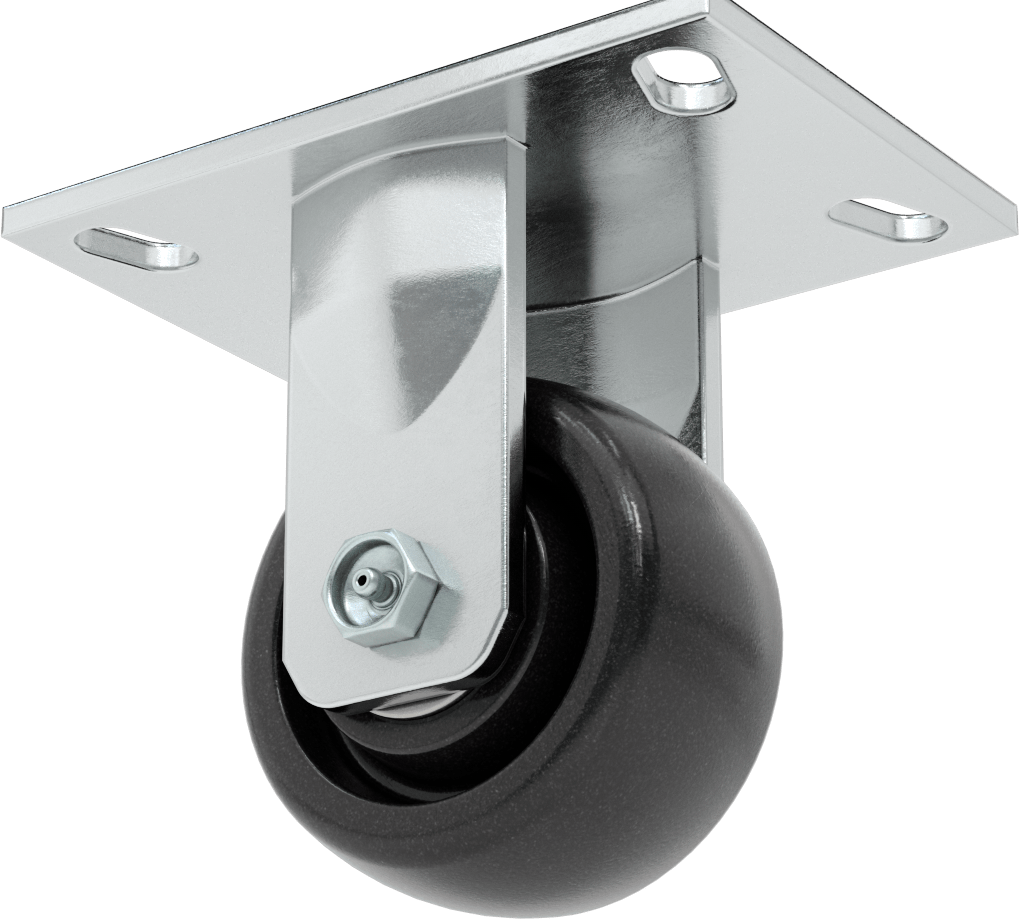 6-1/2" x 4-1/2" Plakalı Yüksek Kapasiteli Vulcan Tekerlek, 4" Çapında Fenolik Tekerlekli Sert