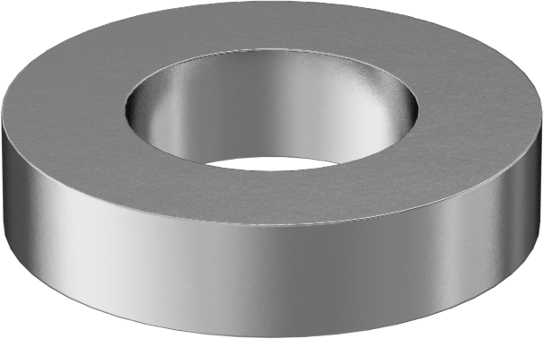 Çinko Kaplamalı Çelik ASME Pul, 0 Numaralı Vida Boyutu için, Dar ASME Tanımı — 0.125", Çelik, Düz