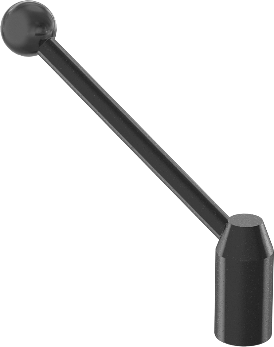 Çelik Ayarlanabilir Tutamak, 1/2"-13 Dişli Delikli, 4-1/16" Çıkıntı — Dişli Delik, 1⁄2"-13, 4 5⁄8"