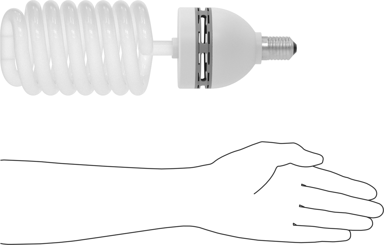 Vidalı Orta Boy Tabanlı Ampul, Spiral, 500 W Eşdeğer Akkor, 6500K, 6400 lümen