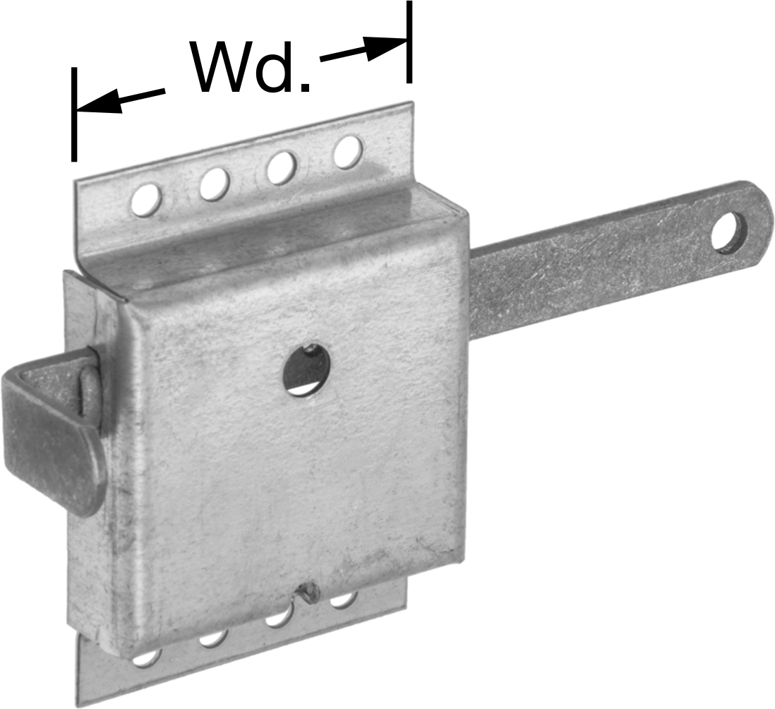 Yaylı Asma Kilitli Kayar Cıvata Mandalları, 3-1/4" Genişlik x 4-1/2" Yükseklik