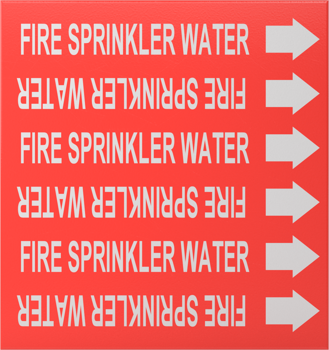 Snap-on Boru İşaretleyici, Kırmızı, “Yangın Sprinkler Suyu” Mesajı, 8-1/2" Yükseklik x 8" Genişlik — Yangın Sprinkler Suyu, 1 1⁄8" to 2 1…