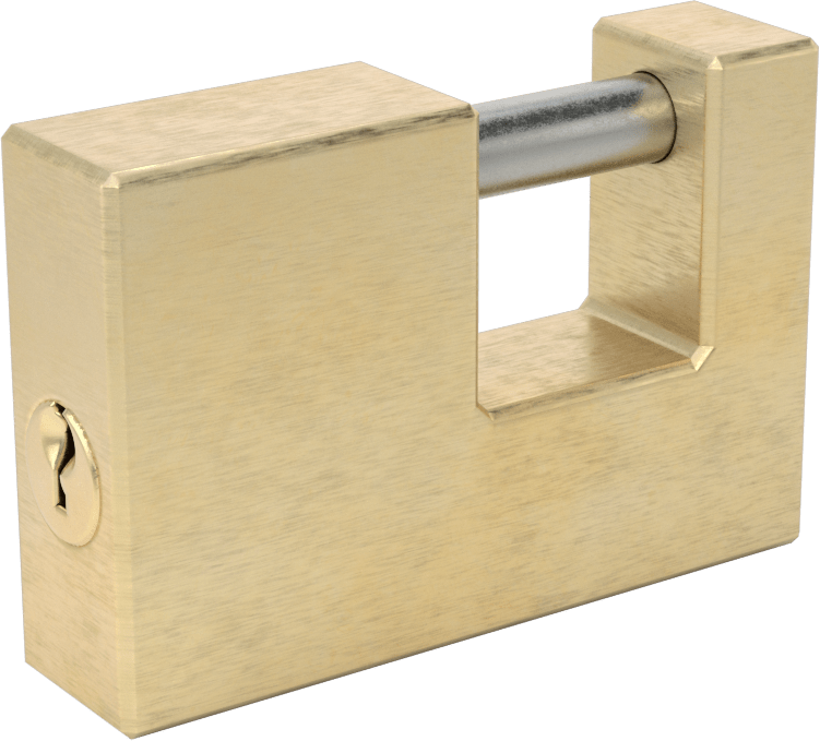 Hava Koşullarına ve Kesilmeye Dayanıklı Asma Kilit, Katı Pirinç Gövdeli, Master Lock 605Dat — 1⁄4", Korumalı, Pirinç