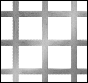 Delikli Panel, Karbon Çelik, Kare Desen