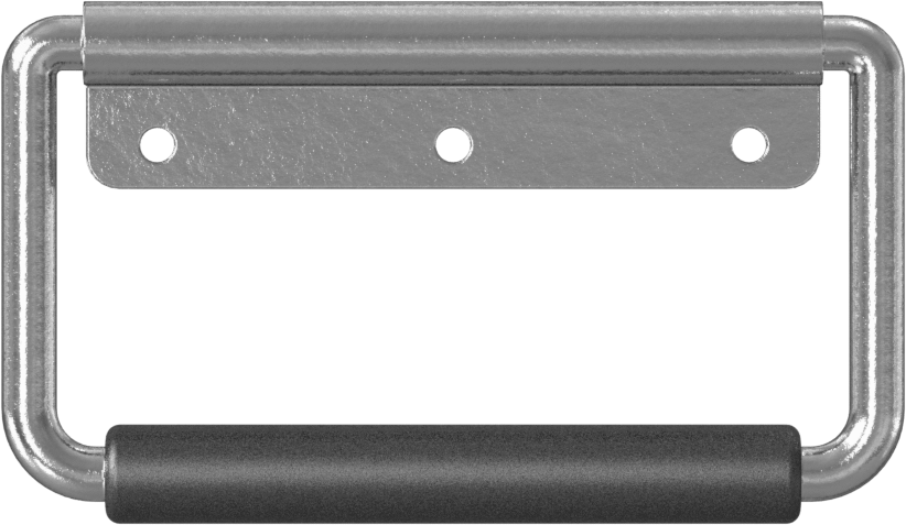 Montaj Plakalı Yaylı Dişsiz Delik İçinden Montajlı Katlanır Çekme Kolları, 4-1/2" Tutamak Genişliği, 2-13/16" Çıkıntı