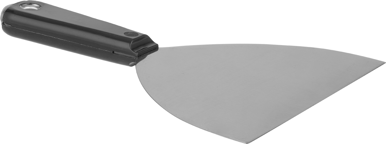 Çelik Bıçaklı Macun Sürme Bıçağı, 6" Genişlik x 4.5" Uzunluk x Düz Kenarlı Bıçak, 8-1/2" Toplam Uzunluk