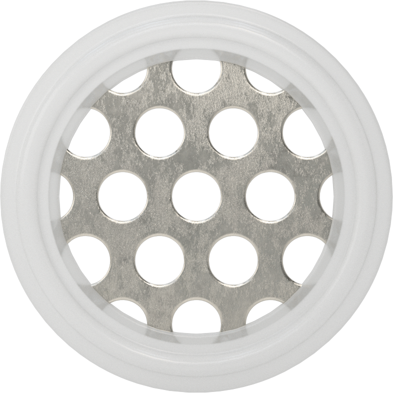 Ultra Kimyasal Dayanıklı PTFE Conta — Plastic, PTFE, 1.980", Delikli