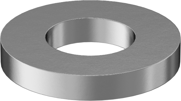 Çinko Kaplamalı Çelik ASME Pul, 2 Numaralı Vida Boyutu için, Dar ASME Tanımı — 0.188", Çelik, Düz