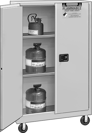 Mobile Cabinets with 2 Hinged Doors