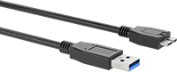 USB Kablosu, USB Standart 3.2 Gen 1, A Fiş x Mikro-B Fiş