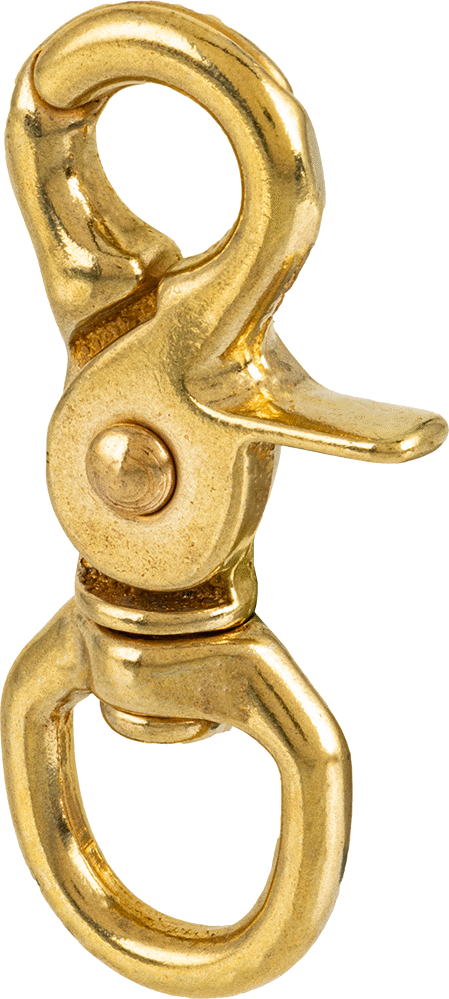 Döner Gözlü Üst Üste Binen Kollu Karabina, 3/8" Açıklık Genişliği, 2-1/8" Kullanılabilir Uzunluk