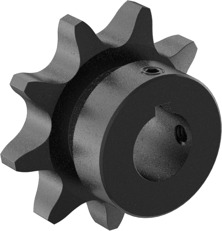 Çelik Tek Sıralı Dişli, ANSI 60 Makaralı Zincir ve 3/4" Mil Çapı için, 9 Diş