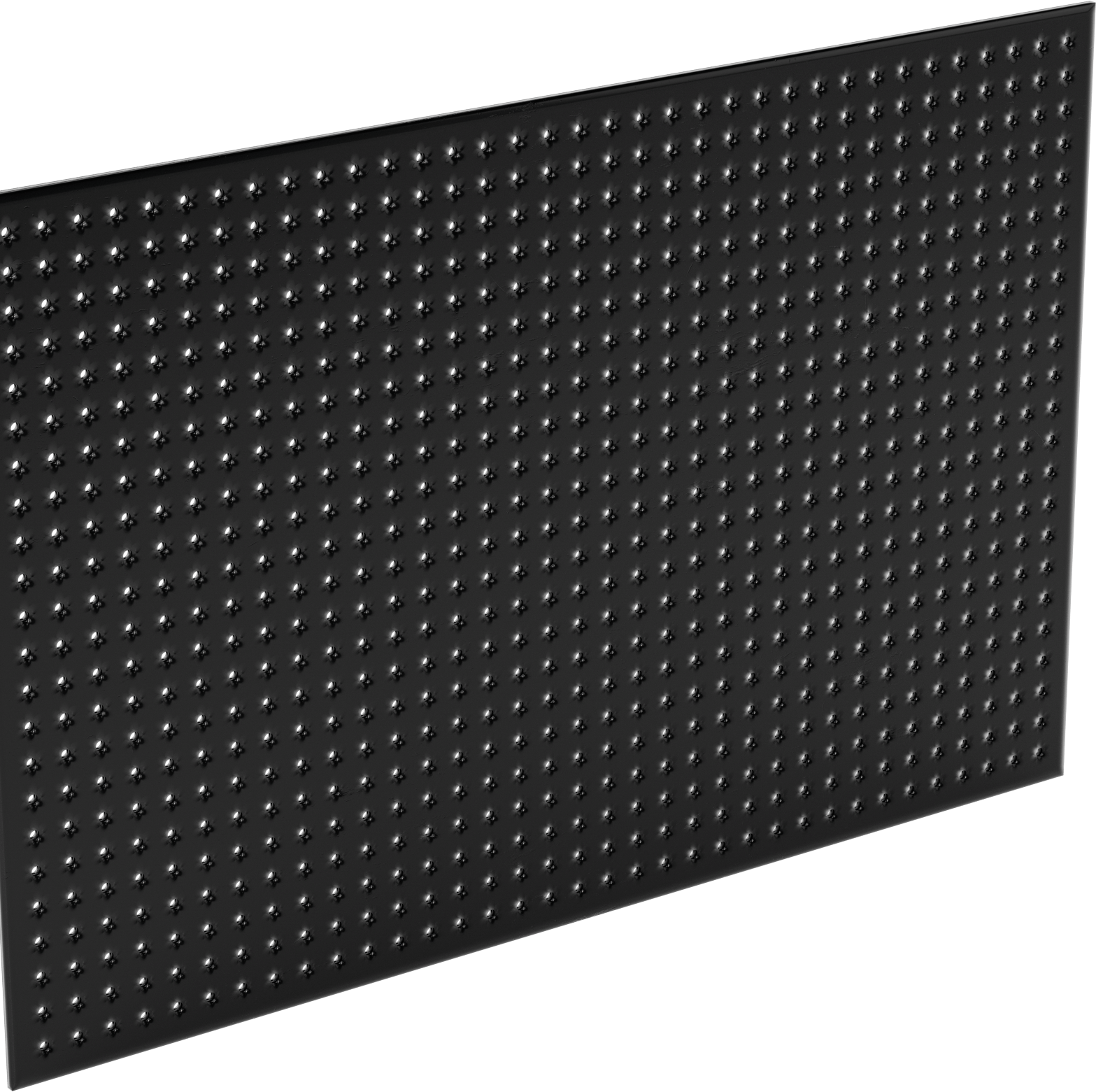 Siyah Plastik Delikli Pano, 9/32" Çaplı Delikler, 36" x 24" — 36", Plastik, 24"