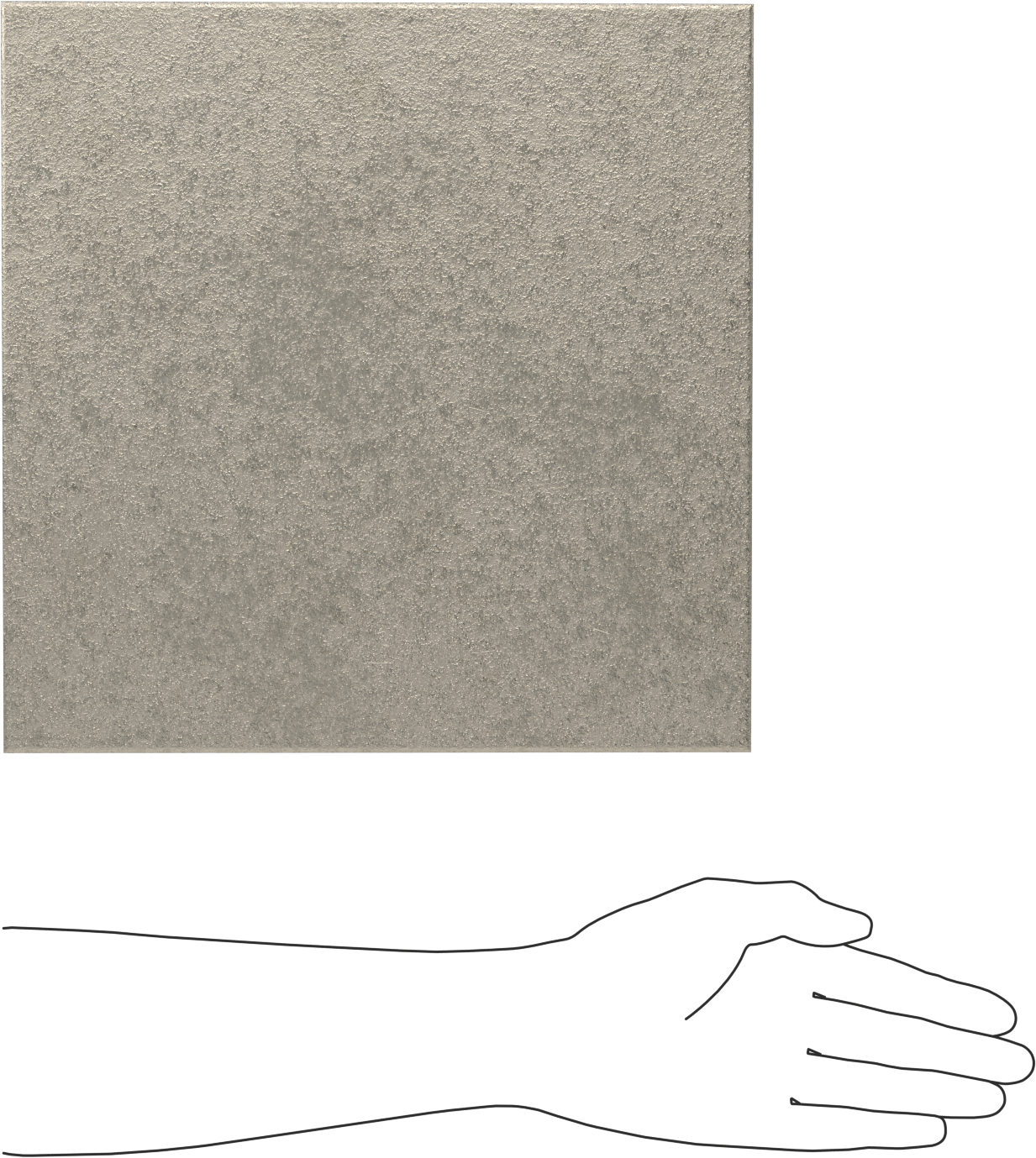 Çinko Galvanizli Düşük Karbonlu Çelik Sac, 12" x 12", 0.012" Kalınlık