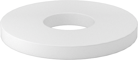 Delrin® Asetal Plastik Pul, 12 Numaralı Vida Boyutu için, 0.234" İç Çap, 0.625" Dış Çap