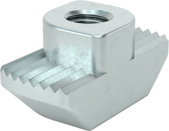 Statik Kontrol T-Yivli Çerçeve Bağlantı Elemanları, 1.5" ve 40 mm Ray için Takmalı Çekiç Somunu, M4 Diş