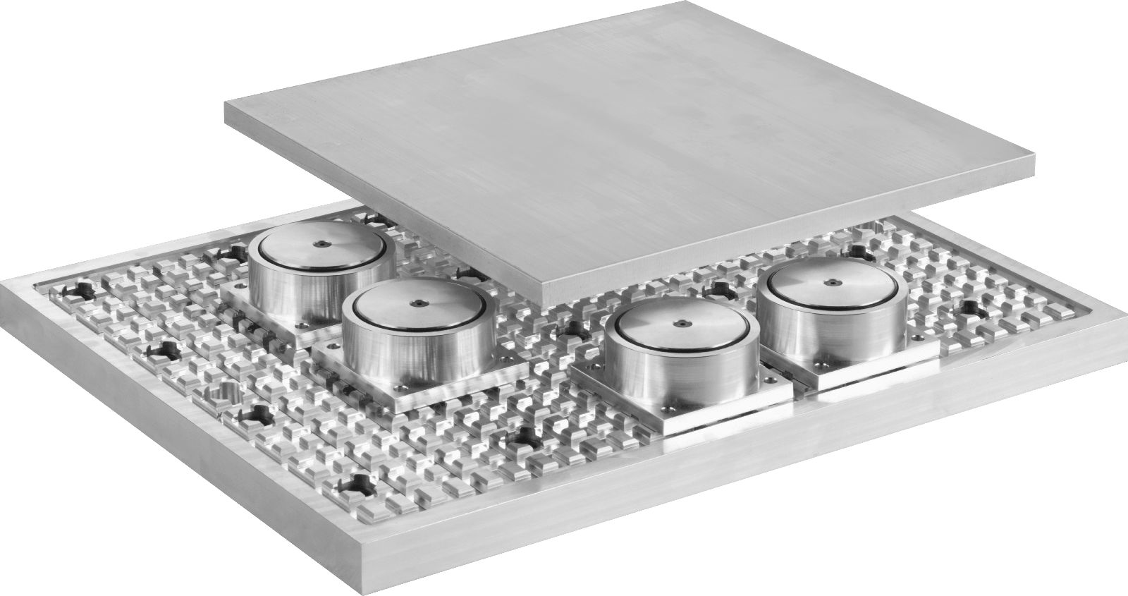 Retracting Stop Pins with Pin Retracted