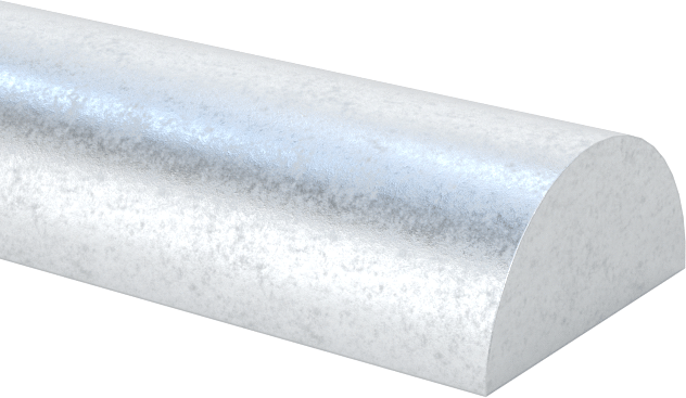 Çok Amaçlı 6061 Alüminyum Yarım Yuvarlak Çubuk, 1/4" Çap
