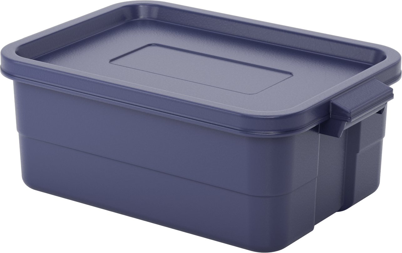 İç İçe Geçebilen Polietilen Taşıma Kutusu, 23-3/4" x 15-3/4" x 8-3/4" — 23 3⁄4", 8 3⁄4", 15 3⁄4"