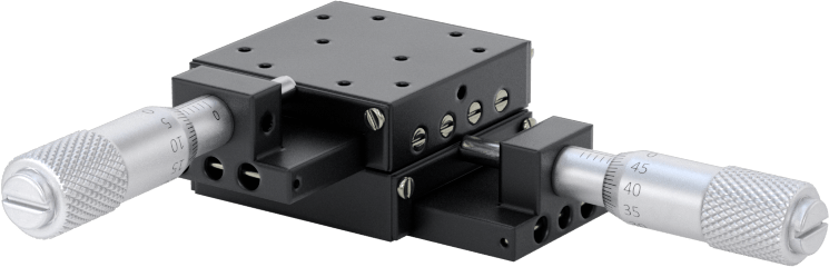 Mikrometreli Konumlandırma Masası, İki Eksenli, 4 lbs. Kapasite, 31.8 mm x 31.8 mm Taşıyıcı