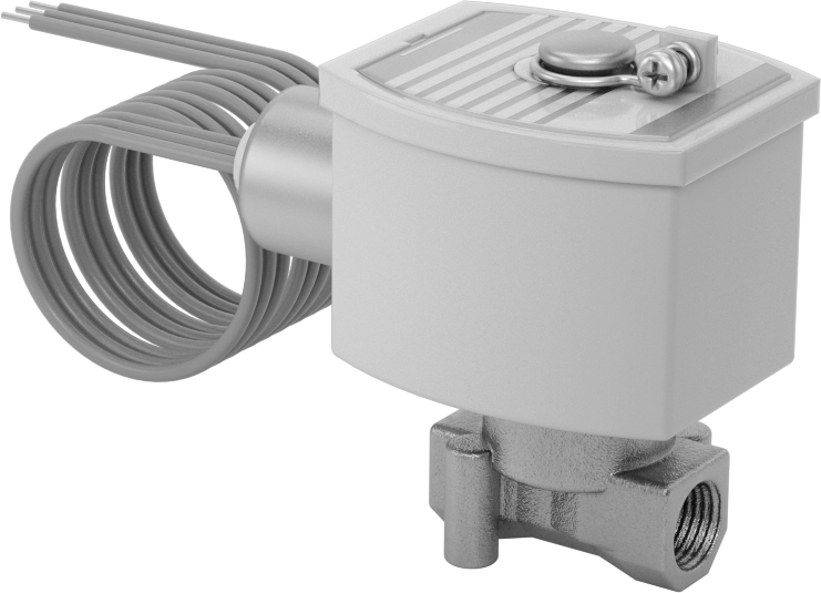 Premium Kompakt Solenoid Açma/Kapama Valfi, Normalde Açık, 24V DC, 1/4 NPT Dişi, 0.21 Cv