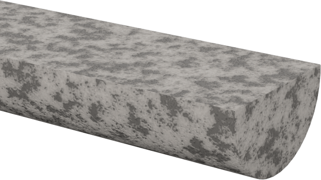Çelik için Tıkanmaya Dayanıklı Parlatma Taşı, Düz Yarım Yuvarlak, 100 Kum, 4" Uzunluk x 1/4" Genişlik