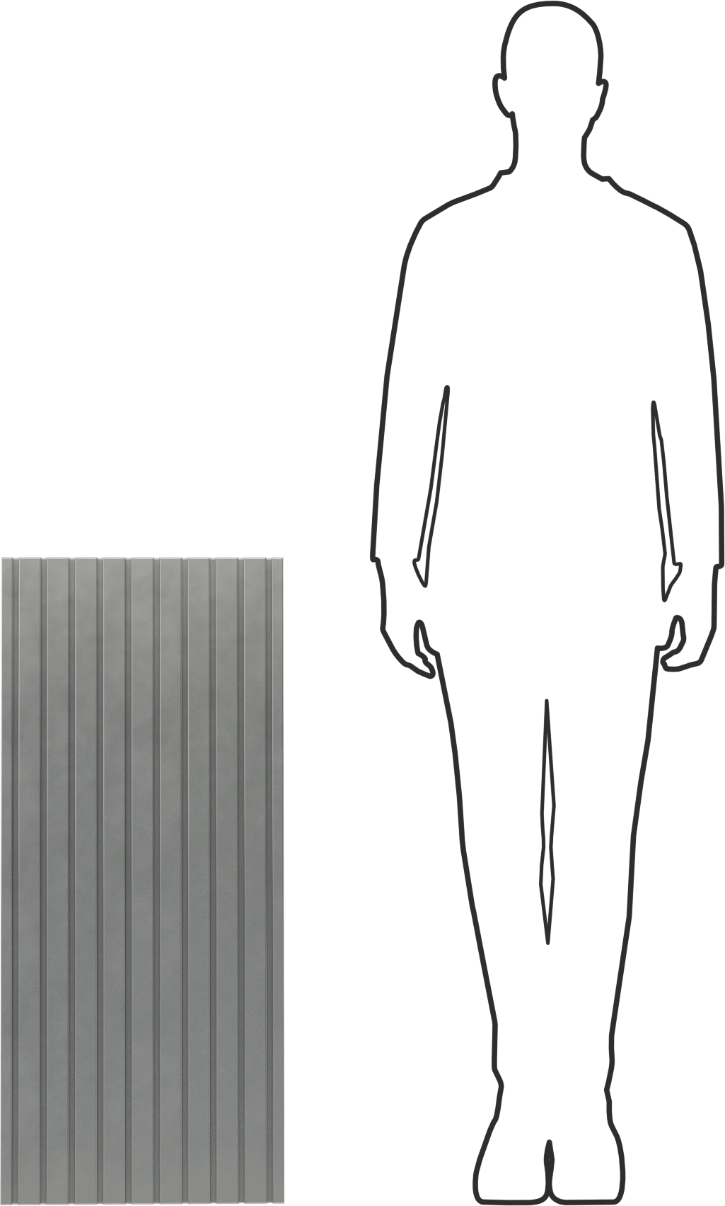 T-Yivli Panel, T-Yivli Çerçeve için 36" Genişlik x 15-3/4" Yükseklik
