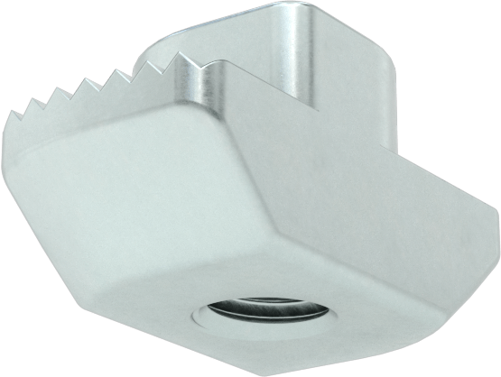 Statik Kontrol T-Yivli Çerçeve Bağlantı Elemanları, 1.5" ve 40 mm Ray için Takmalı Çekiç Somunu, M4 Diş