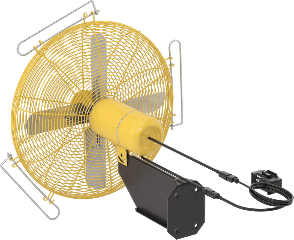 Yüksek Görünürlüklü Fan, Duvar Montajı, 24" Bıçak Çapı