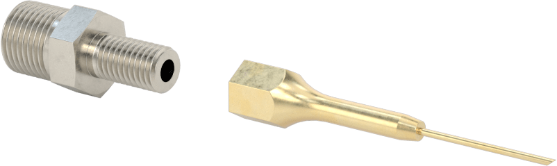 1-13/16" Uzunluk, 0.035" Dış Çaplı Düz Hassas Gres Dağıtım Ucu ile Nozul — Dispensing Tip, Nozzle, Düz, 0.035"