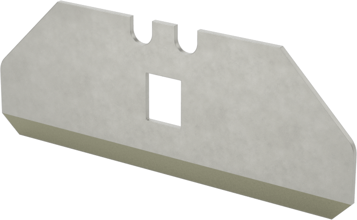 Çok Amaçlı Bıçak Ağızları, Düz Kenarlı, 2" Uzunluk x 3/4" Genişlik x 0.025" Kalınlık, Çelik