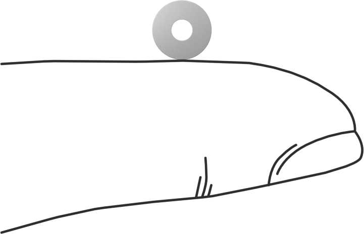 PTFE Plastik Pul, 2 Numaralı Vida için, 0.09" İç Çap, 0.25" Dış Çap, 0.002" ila 0.004" Kalınlık