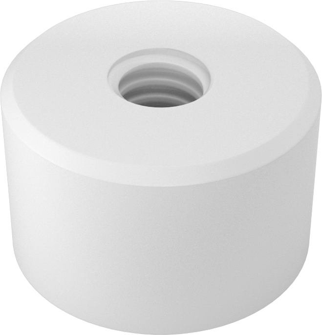 Hassas Acme Somunu, Yuvarlak, PEEK Plastik, Sağ Yönlü, 1/2"-10 Diş Boyutu — 1⁄2"-10, Somun, Sağ Yönlü