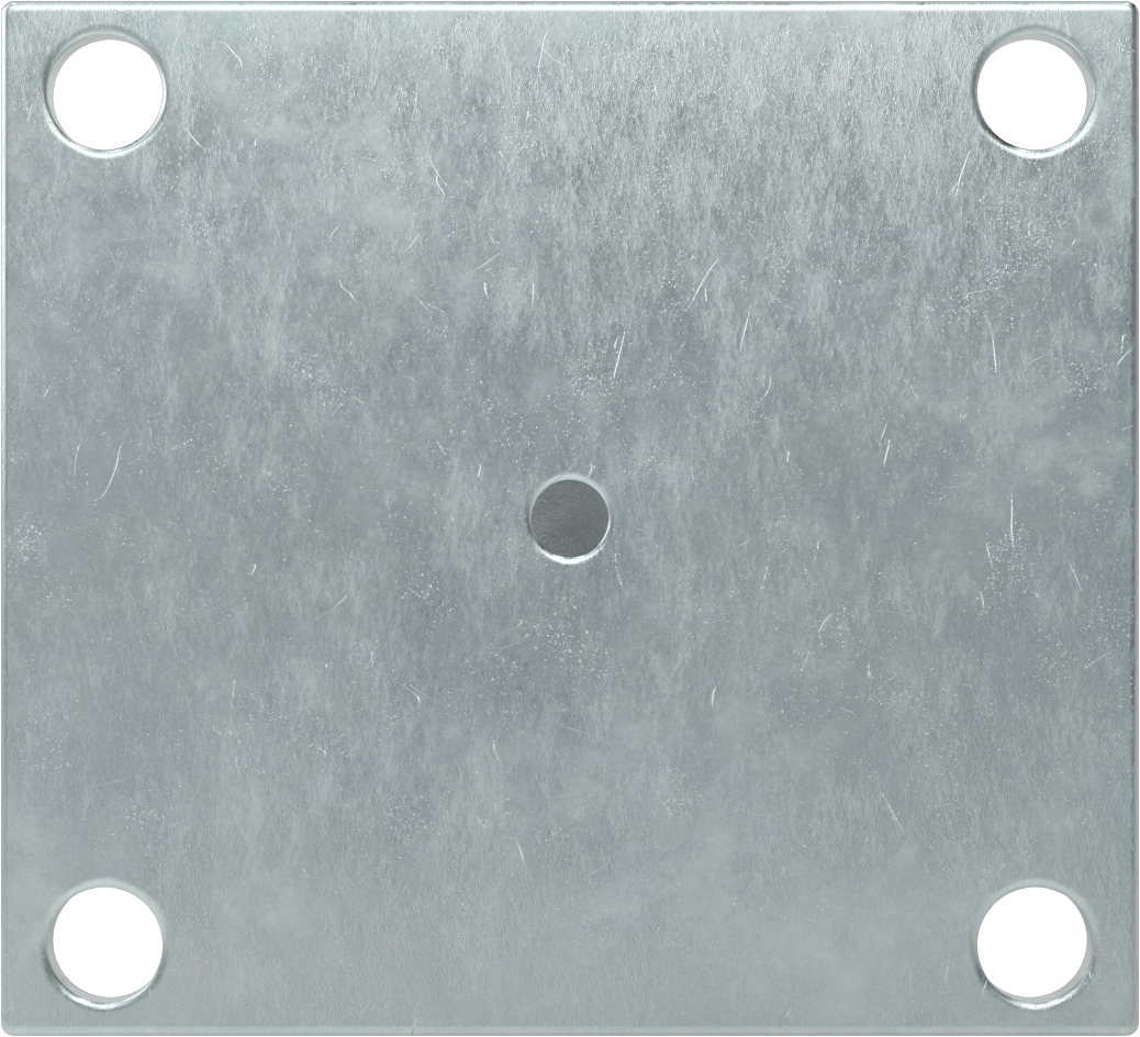 5-1/2" x 5" Plakalı Yüksek Kapasiteli Spartan Tekerlek, 4" Çapında Demir Tekerlekli Sert