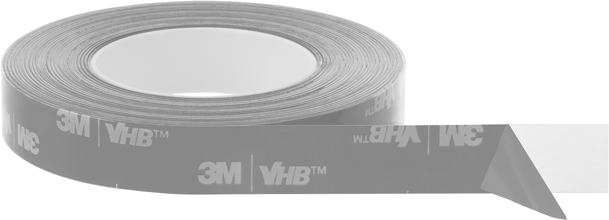 Optik Olarak Şeffaf Köpük Montaj Bandı, 3M VHB 4905, 1/2" Genişlik, 15 Fit Uzunluk