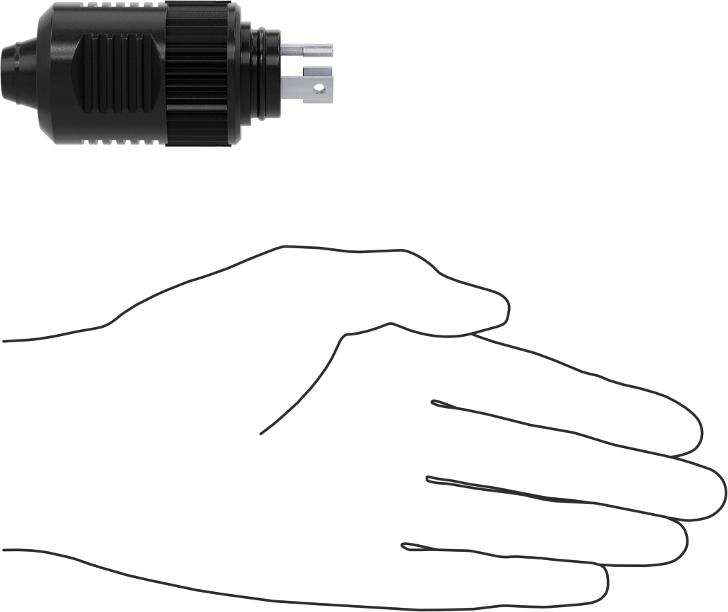 Turn-Lock Araç DC Konektörü, Fiş, 16-12 AWG için