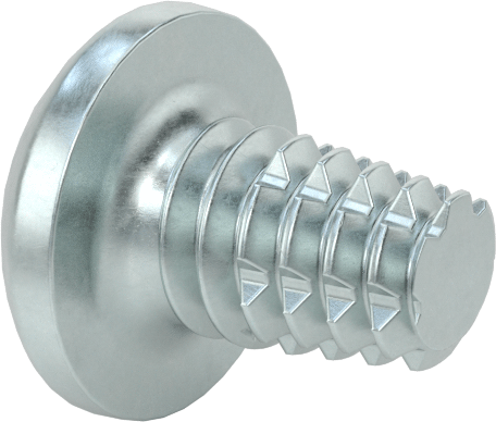 Metal için Yuvarlak Başlı Diş Açma Vidası, Çinko Kaplı Çelik, 2-56 Diş, 1/8" Uzunluk