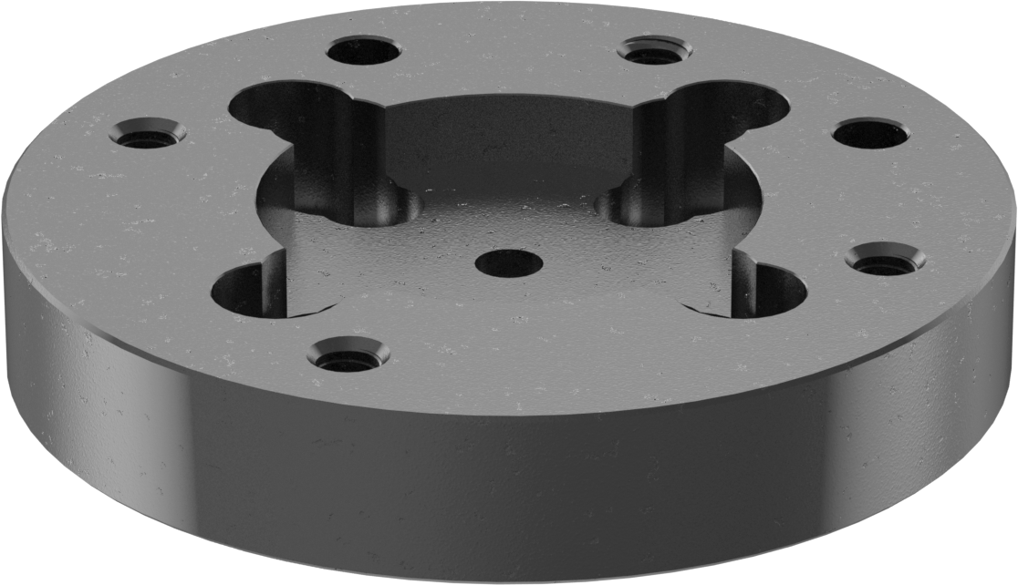 Robot Aleti ISO Montaj Deseni Adaptörü, ISO 63 Robot Aleti x ISO 31.5 için, 40 ve 50 Robot Kolu — Alet Montajı, 80 mm, Yuvarlak