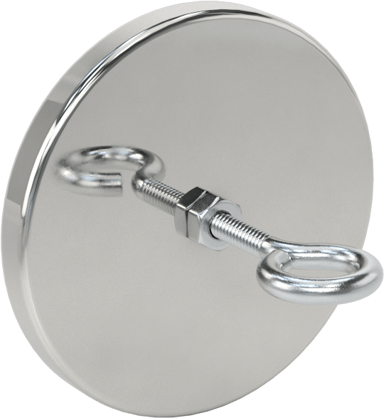 Manyetik Arka Asma Tutucu, 1/2" parça çapı için, 3-1/8" Genişlik x 3-1/8" Yükseklik