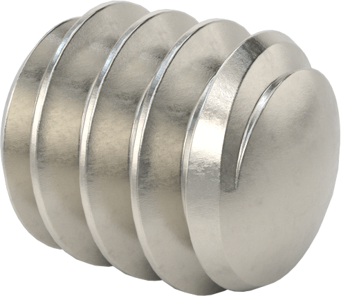 18-8 Paslanmaz Çelik Oval Uçlu Setskur, 4-40 Diş, 1/8" Uzunluk