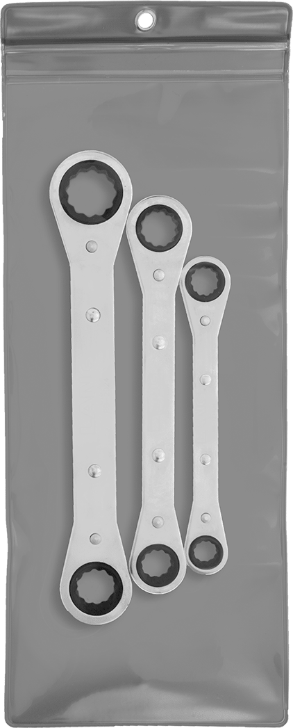 3 Parçalı Metrik Cırcırlı Kutu Anahtarı Seti — 3, Set, 5 1⁄2" to 8 1⁄8"