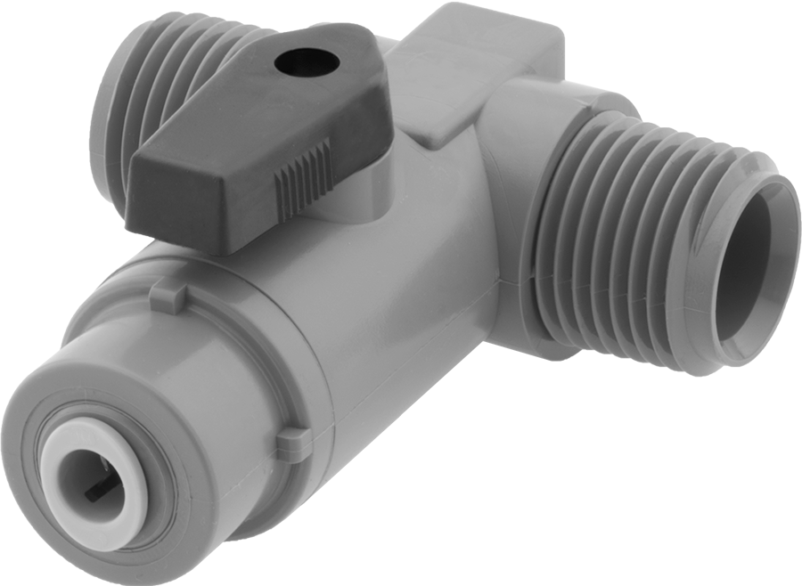 Su için Numune Alma Vanası, 1/8" Giriş Borusu İç Çapı X1/2NPT Erkek için Bas-Bağlan — Plastic, PVC, T-Parçası, Örnekleme